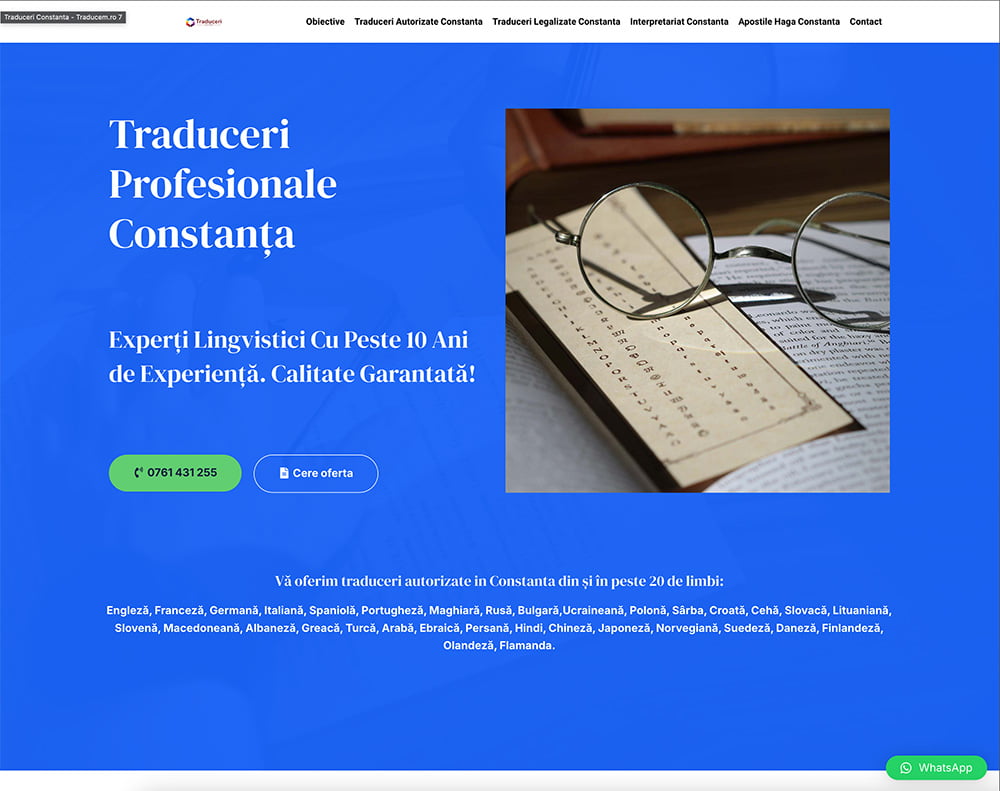 Web Design Traducem.ro proiect