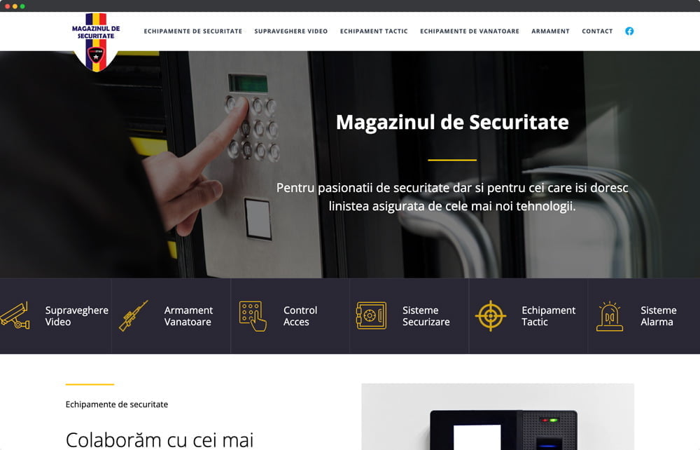 Magazinul De Securitate Website Mockup Portofoliu