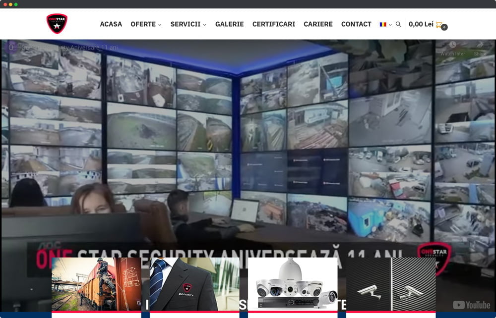 One Star Security Website Mockup Portofoliu